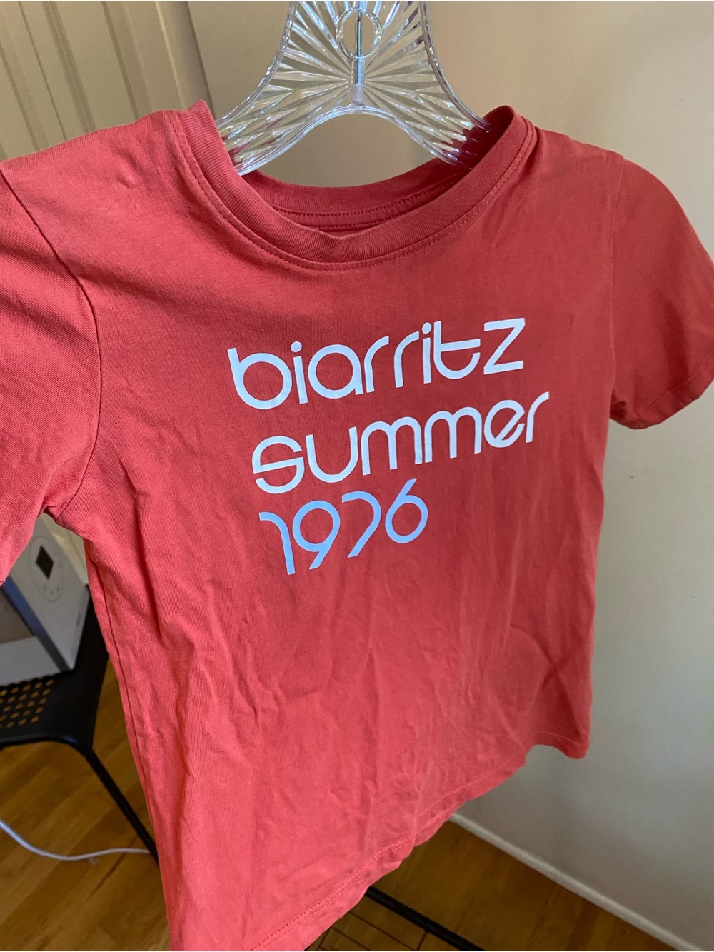 H&M Kids Biarritz Summer 1976 Tee Coral Red 5T/6